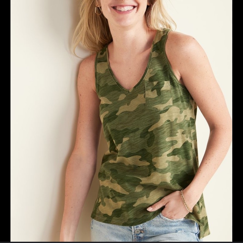 Old Navy Camo Print Tank Top